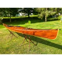 beautiful wooden sea kayak